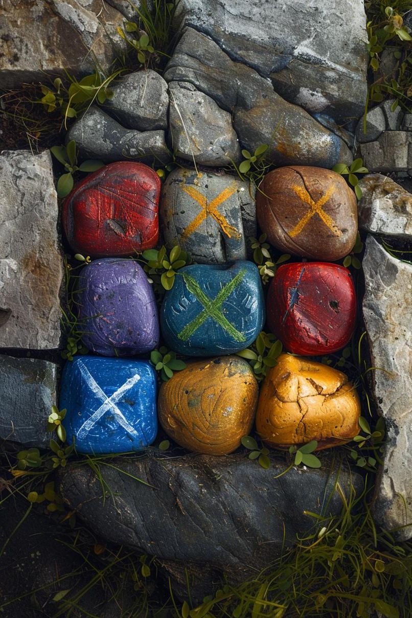 33 Creative DIY Yard Art Ideas You’ll Love To Craft 14 5. Rock Tic-Tac-Toe Yard Game-0