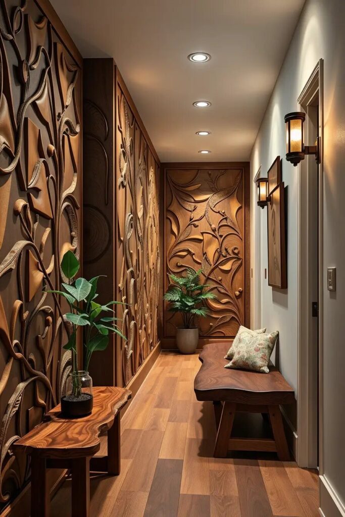 Transform Your Hallway into an Artistic Gallery with These 72 Timber Panel Designs
