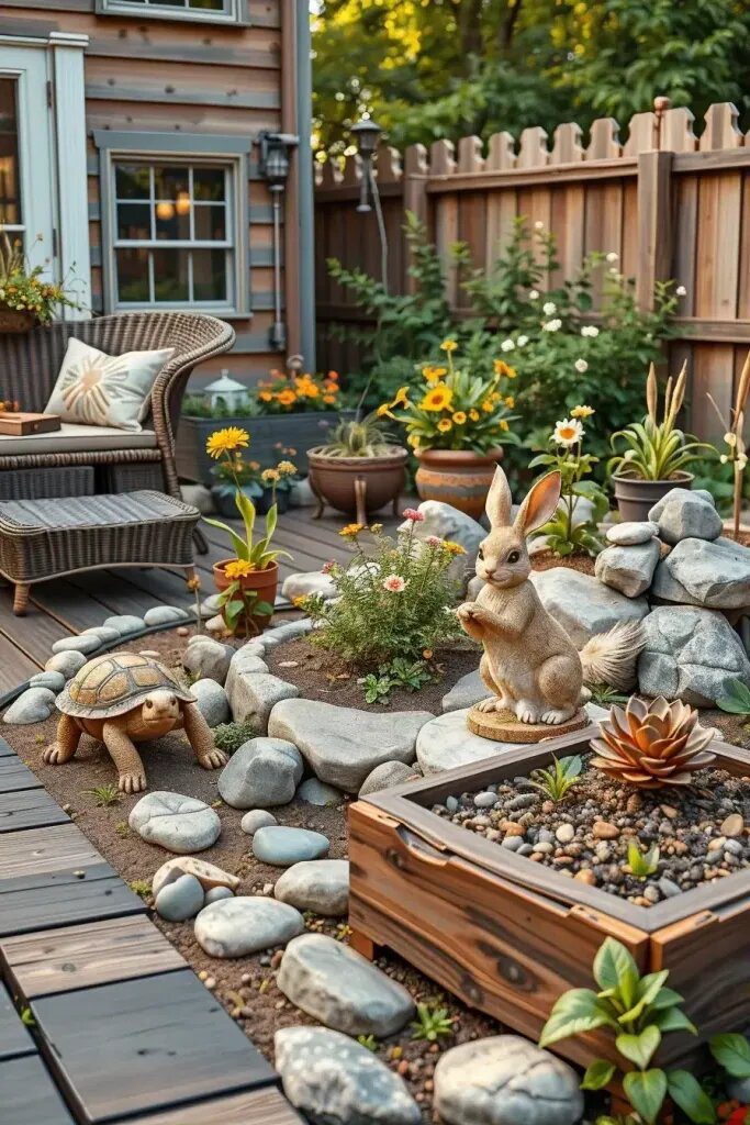 Enchant Your Outdoor Oasis: 63 Backyard Garden Figurine Ideas 12 img r 30UAj NlZwKOFe7A866i3