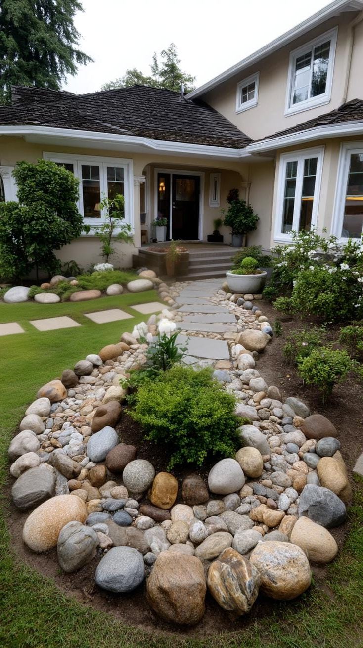 21. Backyard spiral made with varied rock tones-1