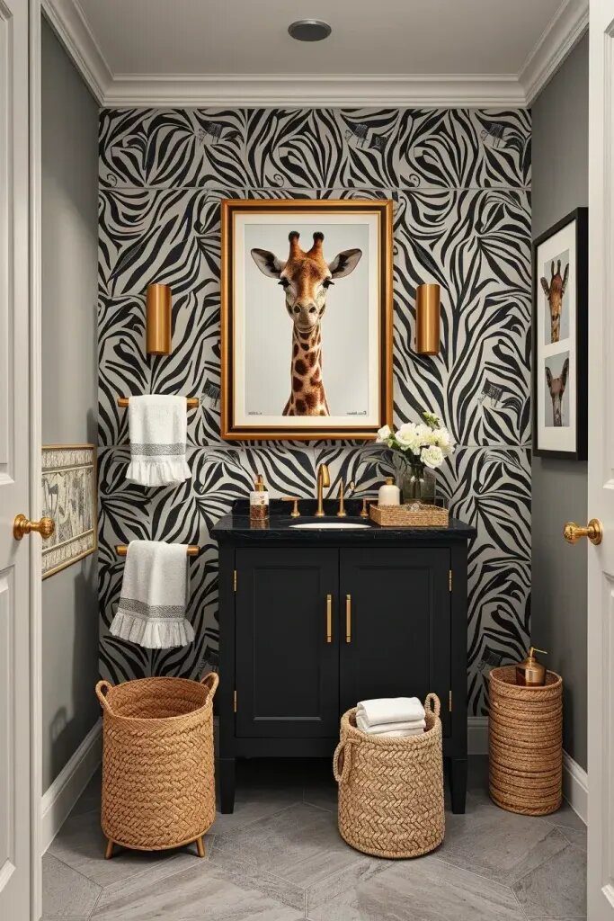 59 Animal Print Bathroom Decor Ideas for a Bold Home 60