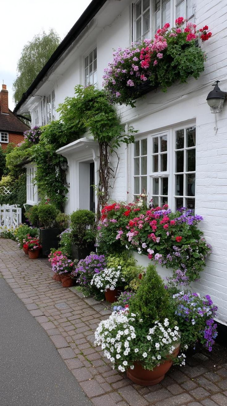 21. English cottage with florals at every window-0