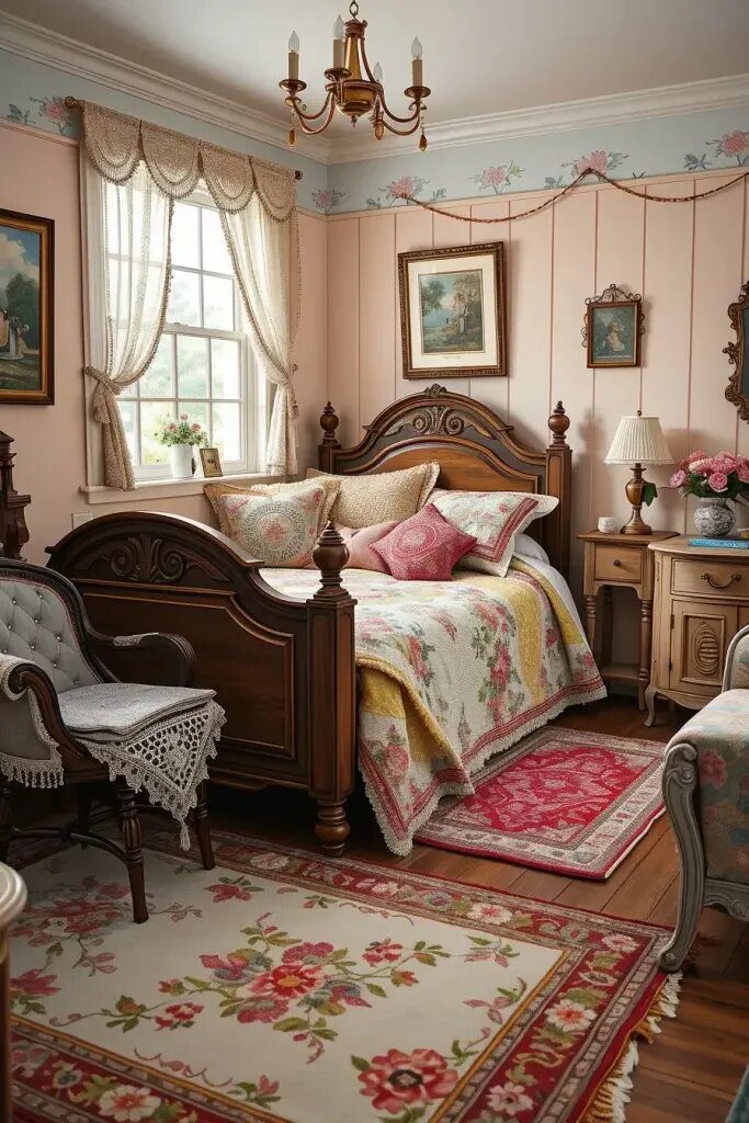 61 Bedroom with Grandmacore Ideas for a Vintage Retreat 8