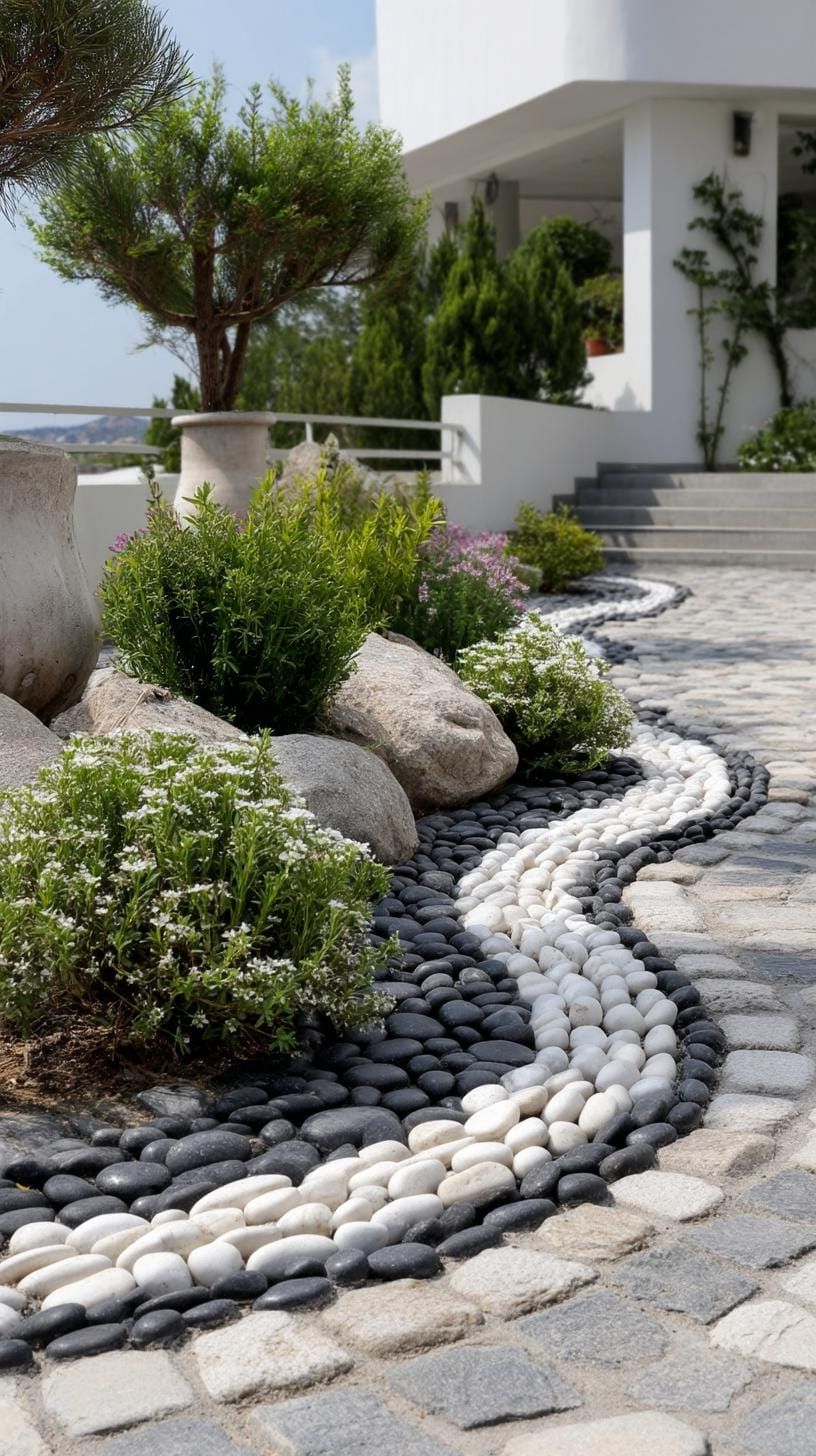 5. Minimalist black and white wave rock layout-2