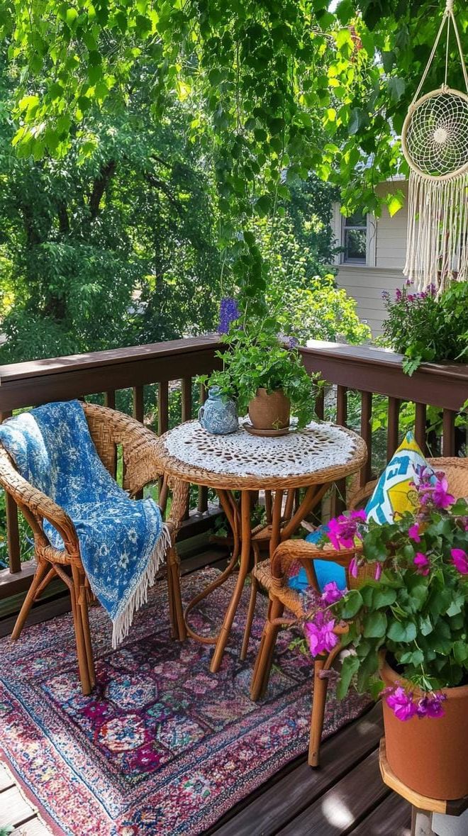 15. Tiny apartment patio packed with lush plants-1