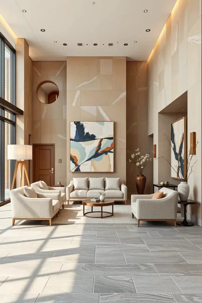 68 Minimalist Lobby Ideas for Modern Interior Design 64