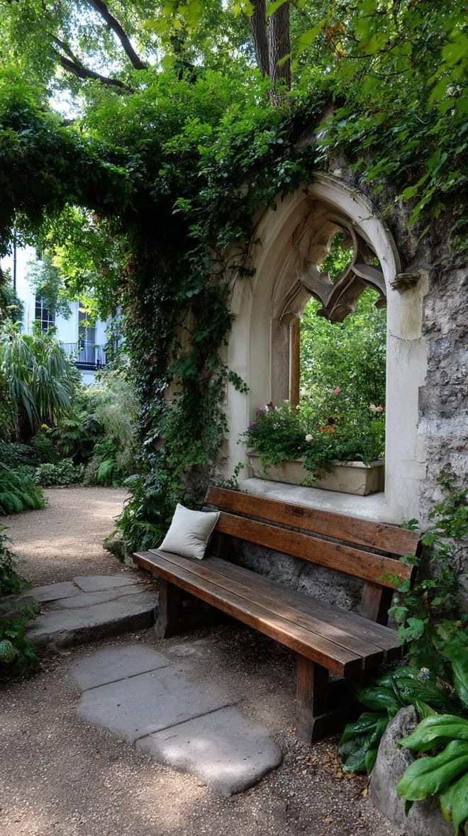 20. Small hidden nook with gothic arched window-1