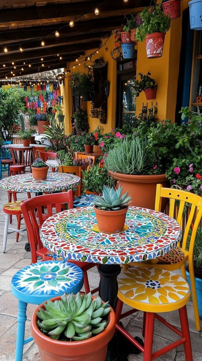 9. Mexican-inspired patio with colorful tile canopy-0