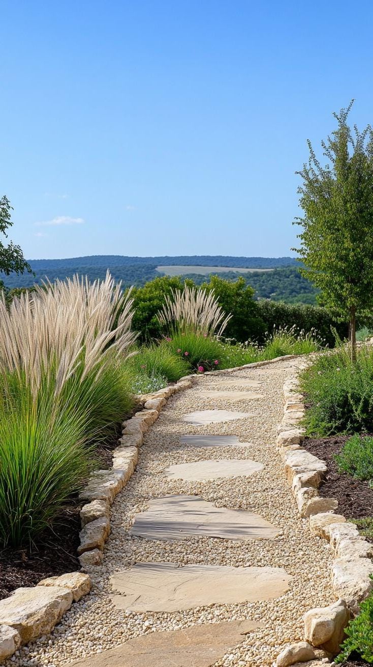 16. Rocky slope landscape with ornamental grass-1