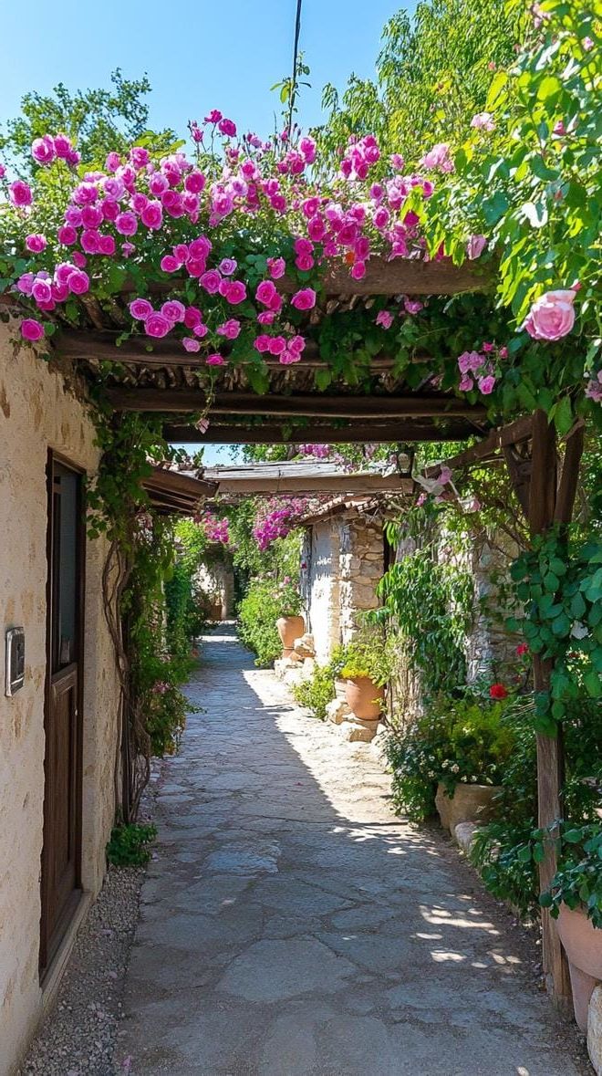 17. Rose-draped pergola opening to hidden garden-0