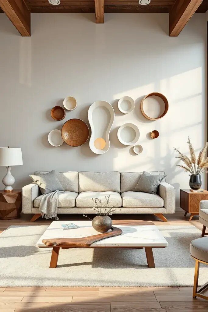 Transform Your Space: 63 Unique Wall Decor Ideas to Revamp Your Living Room Design 43