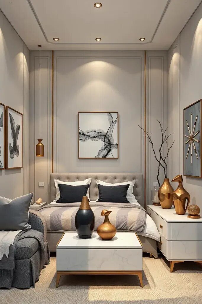 58 Luxe Small Bedroom Decor Ideas for Elegant Spaces 27