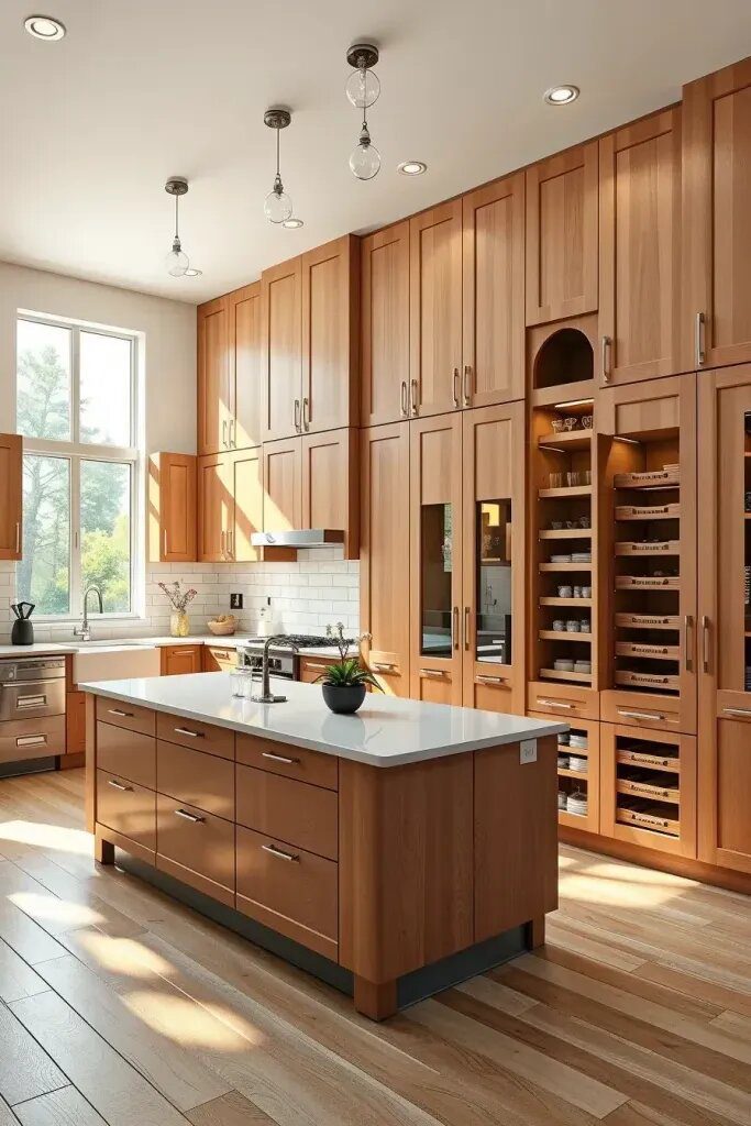 64 Creative Kitchen Wood Cabinet Ideas to Inspire You 63