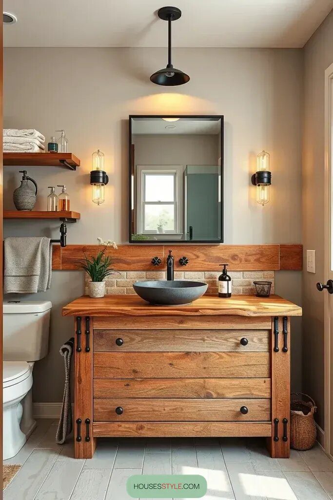 Revamp Your Bathroom with These 63 Chic Rustic Design Ideas 6