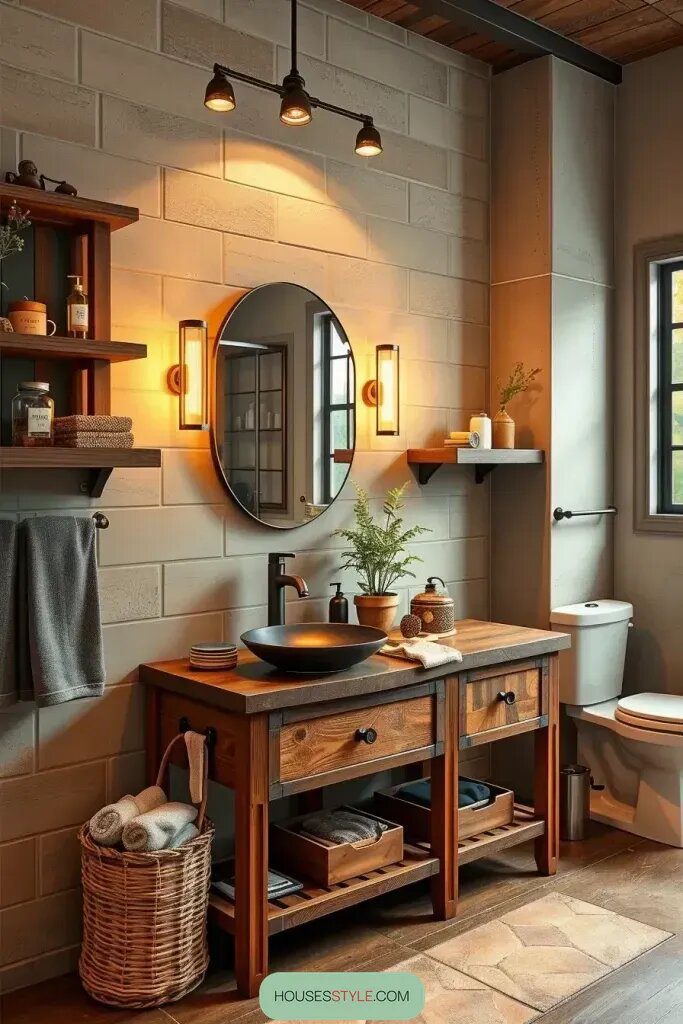 Revamp Your Bathroom with These 63 Chic Rustic Design Ideas 7