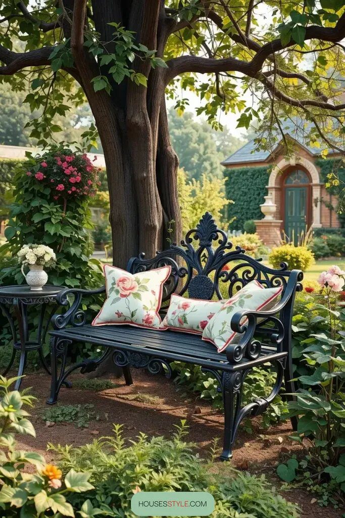 63 Stunning Garden Bench Ideas for a Stylish Outdoor Oasis 35