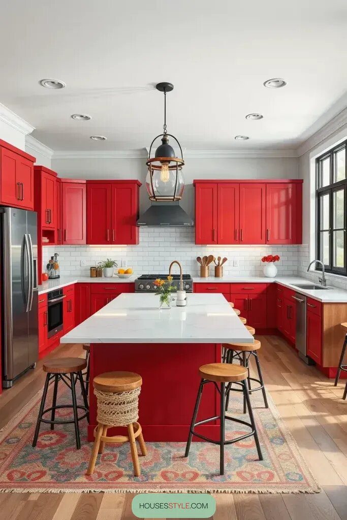 Revamp Your Kitchen with 61 Stunning Red Cabinet Ideas 2 final img 59NqO3o3hbQoLW42gDOlP
