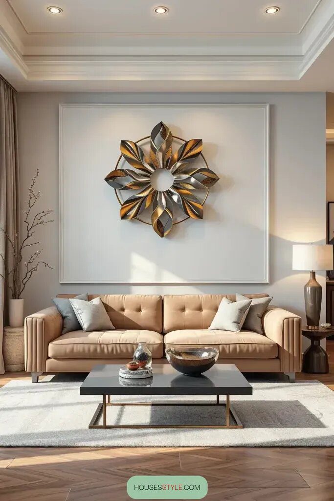 Living Room with 63 Stylish Above Sofa Wall Decor Ideas 3 final img 5iupfeSaa4HIyr q72O2e