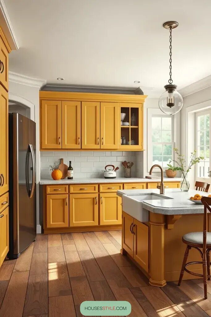 Revamp Your Kitchen with 59 Vibrant Yellow Cabinets Ideas 59 final img 7r34iGg5JcKCoYqJfVnci