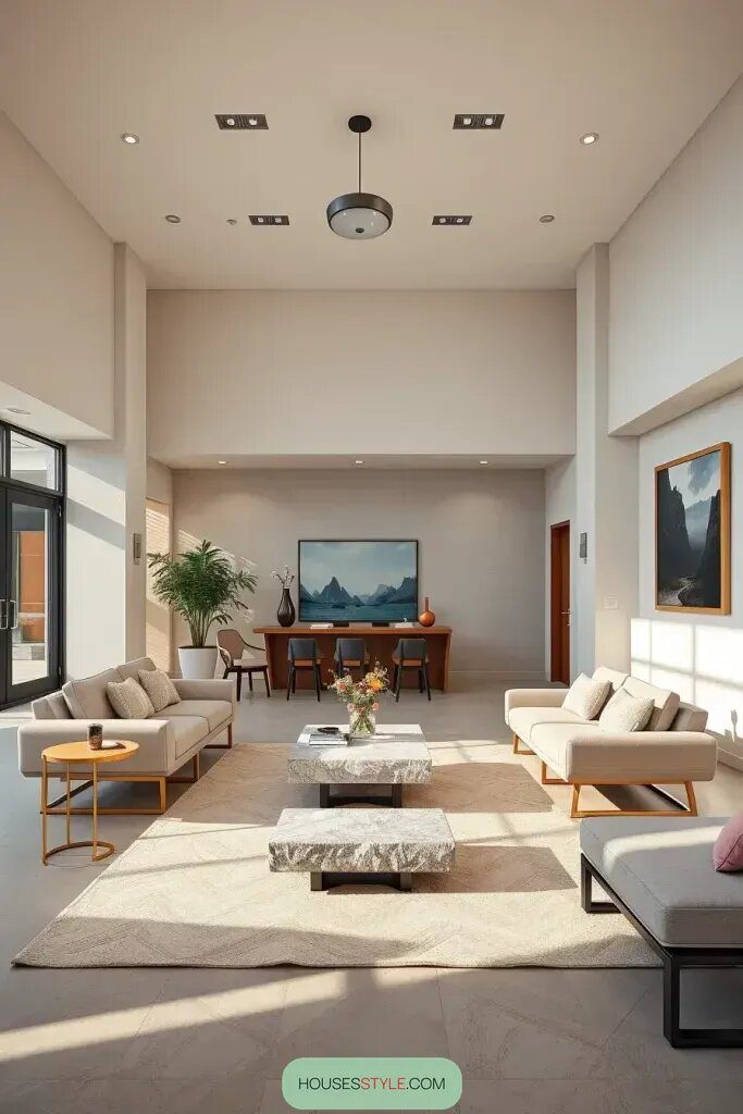 68 Chic Minimalist Lobby Ideas 9