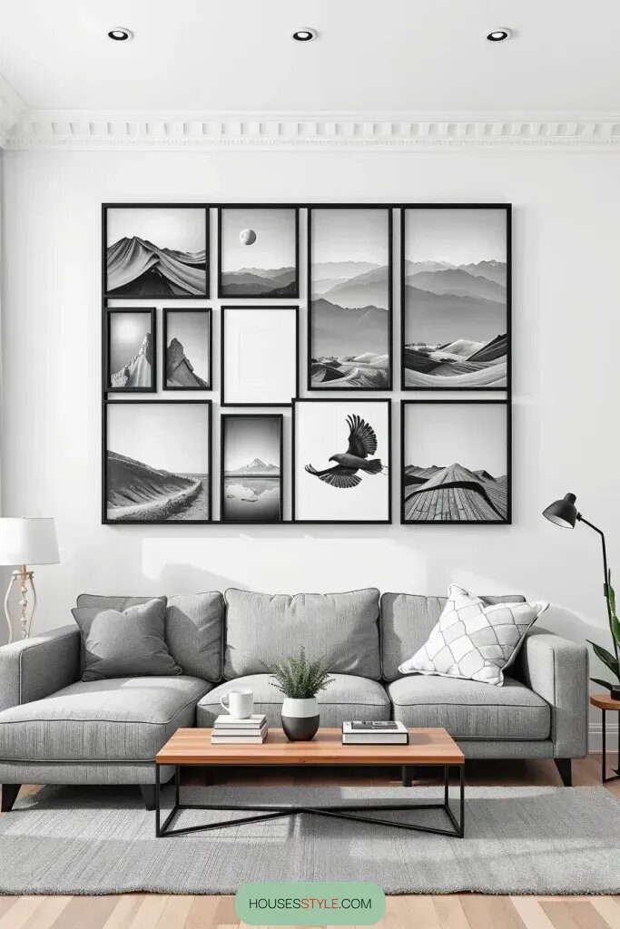 Living Room with 63 Stylish Above Sofa Wall Decor Ideas 31 final img KO2LoJIe3qkRIKG9VZCrU