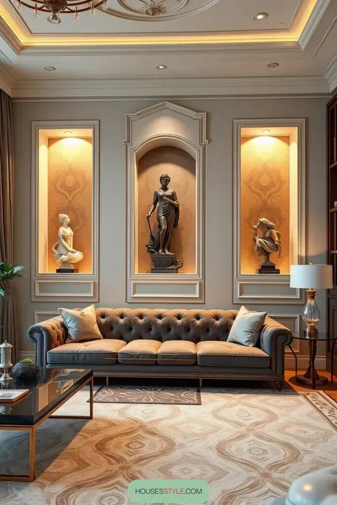 Living Room with 63 Stylish Above Sofa Wall Decor Ideas 21 final img U4gnsLaPoIZOBD5T9ja g