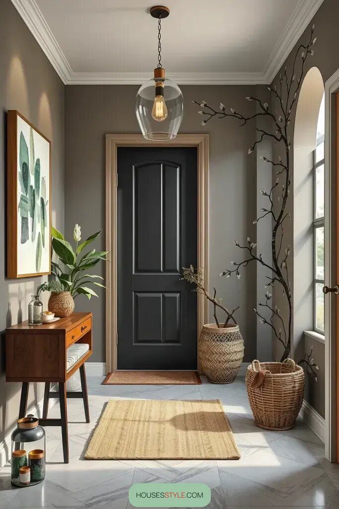 Crafting a Memorable Entryway: 63 Creative Hand-Painted Accent Ideas 7