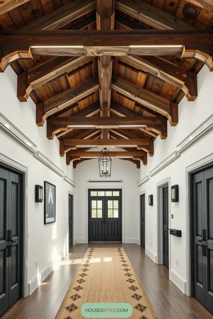 61 Rustic Hallway Ideas for a Welcoming Entryway 60