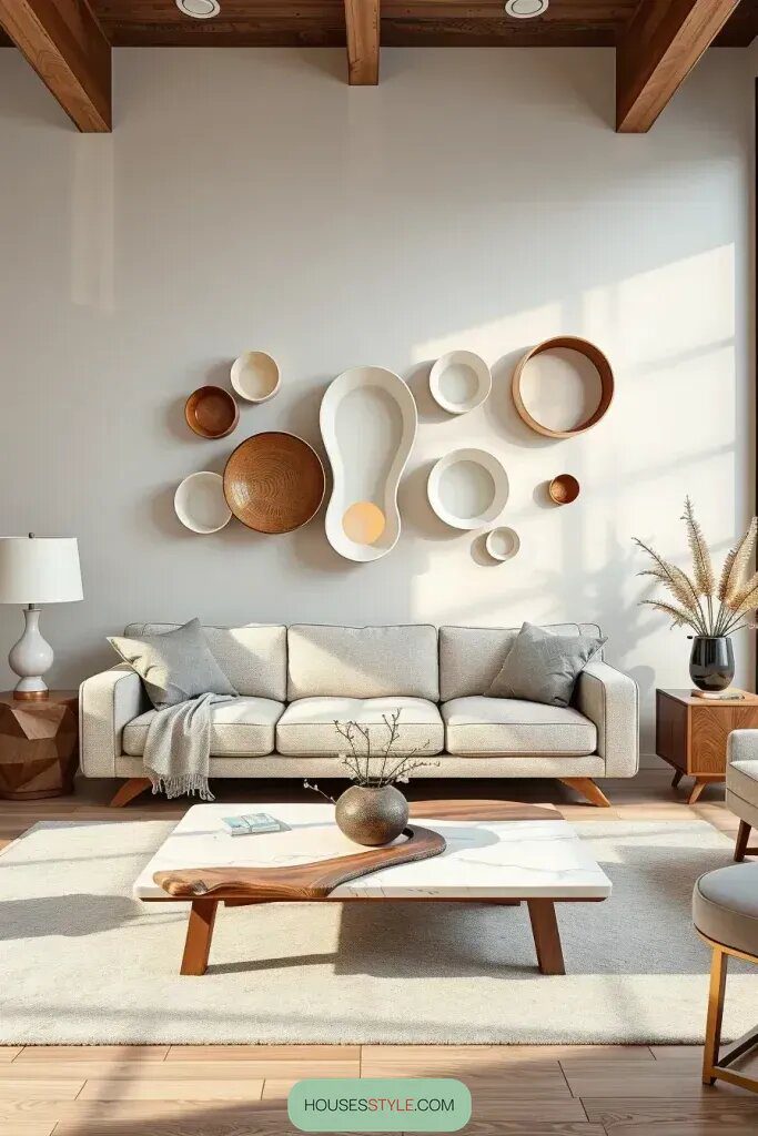 Living Room with 63 Stylish Above Sofa Wall Decor Ideas 43 final img ekpjglkMB0P9fJUiGW7Nb