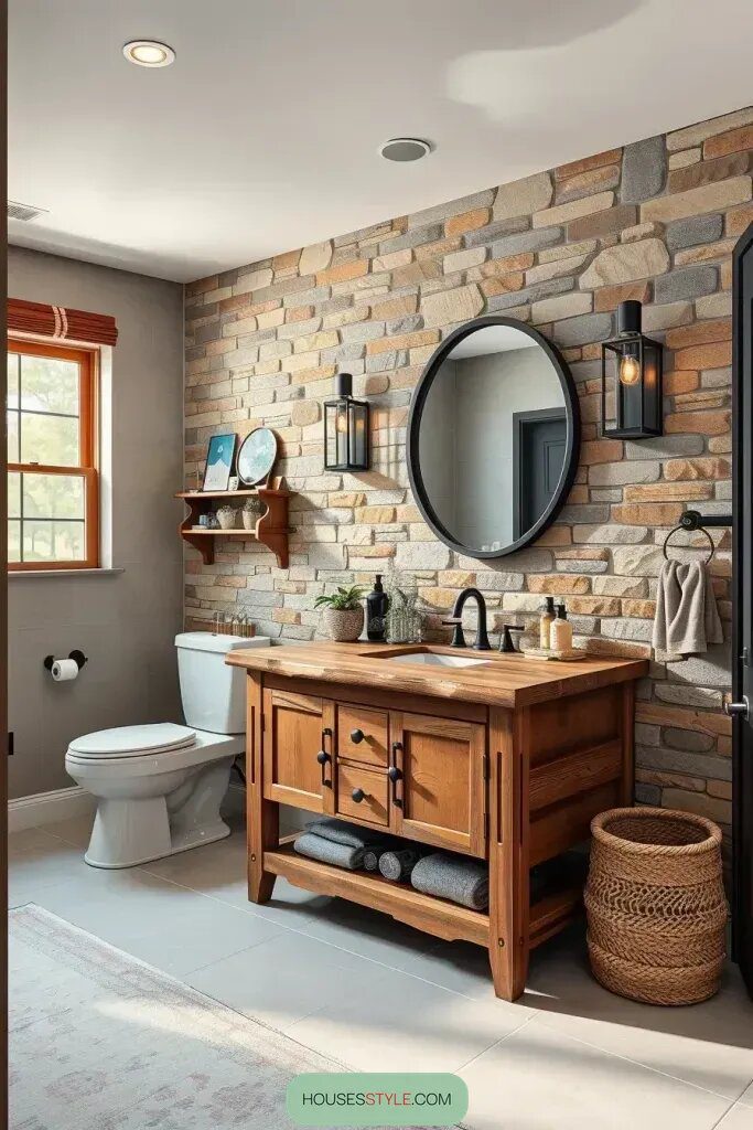 Revamp Your Bathroom with These 63 Chic Rustic Design Ideas 3