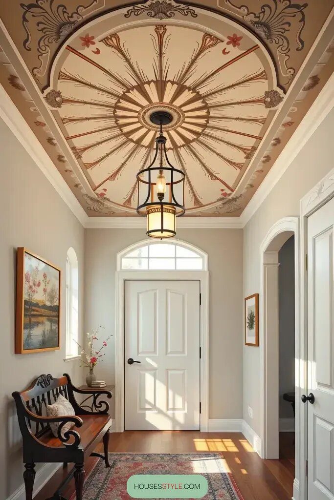 Crafting a Memorable Entryway: 63 Creative Hand-Painted Accent Ideas 26
