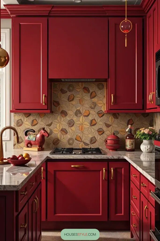 Revamp Your Kitchen with 61 Stunning Red Cabinet Ideas 46 final img wsAkkO2BWGkfBDY8cL sP