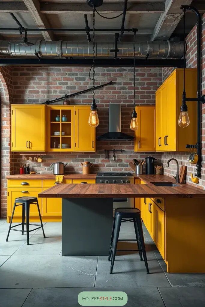 Revamp Your Kitchen with 59 Vibrant Yellow Cabinets Ideas 34