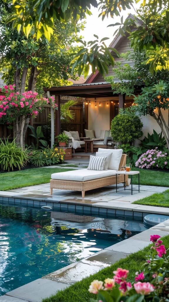 28 Stylish Backyard Pool Landscaping Ideas