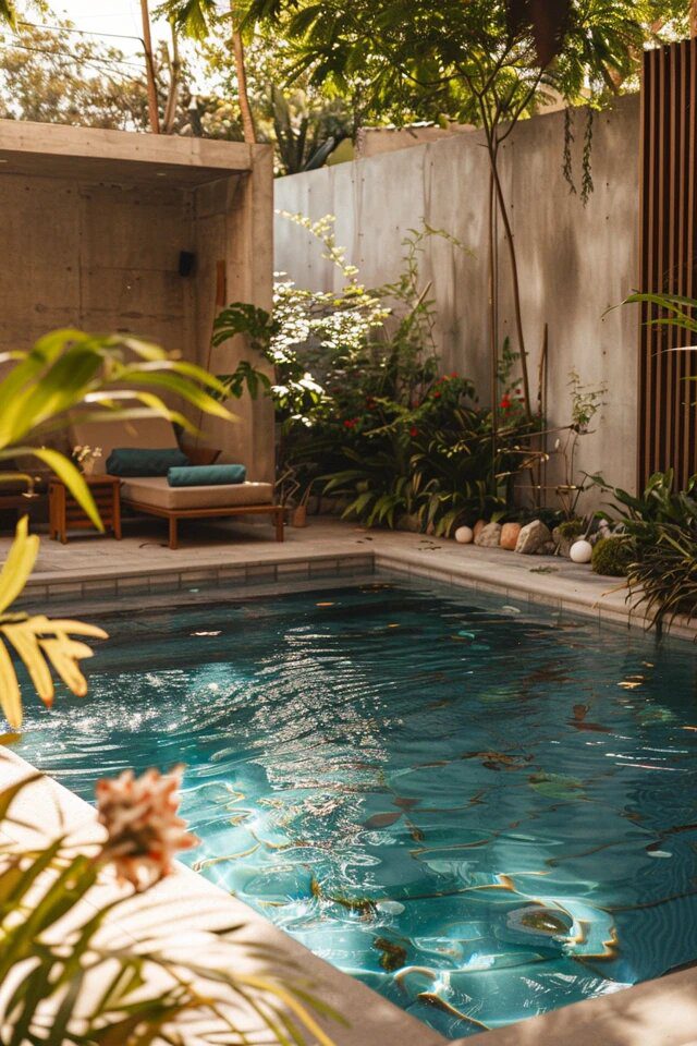 Chic Backyard Oasis: Modern Small Pool Ideas