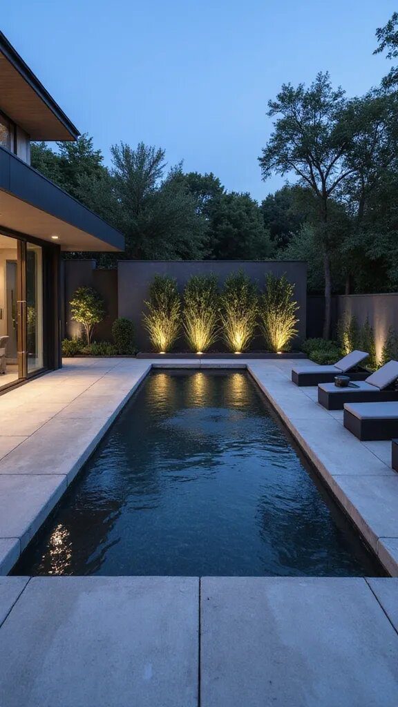 15 Stunning Semi Inground Pool Ideas That Will Transform Your Backyard into a Paradise! - 6. Contemporary Greyscale Style
