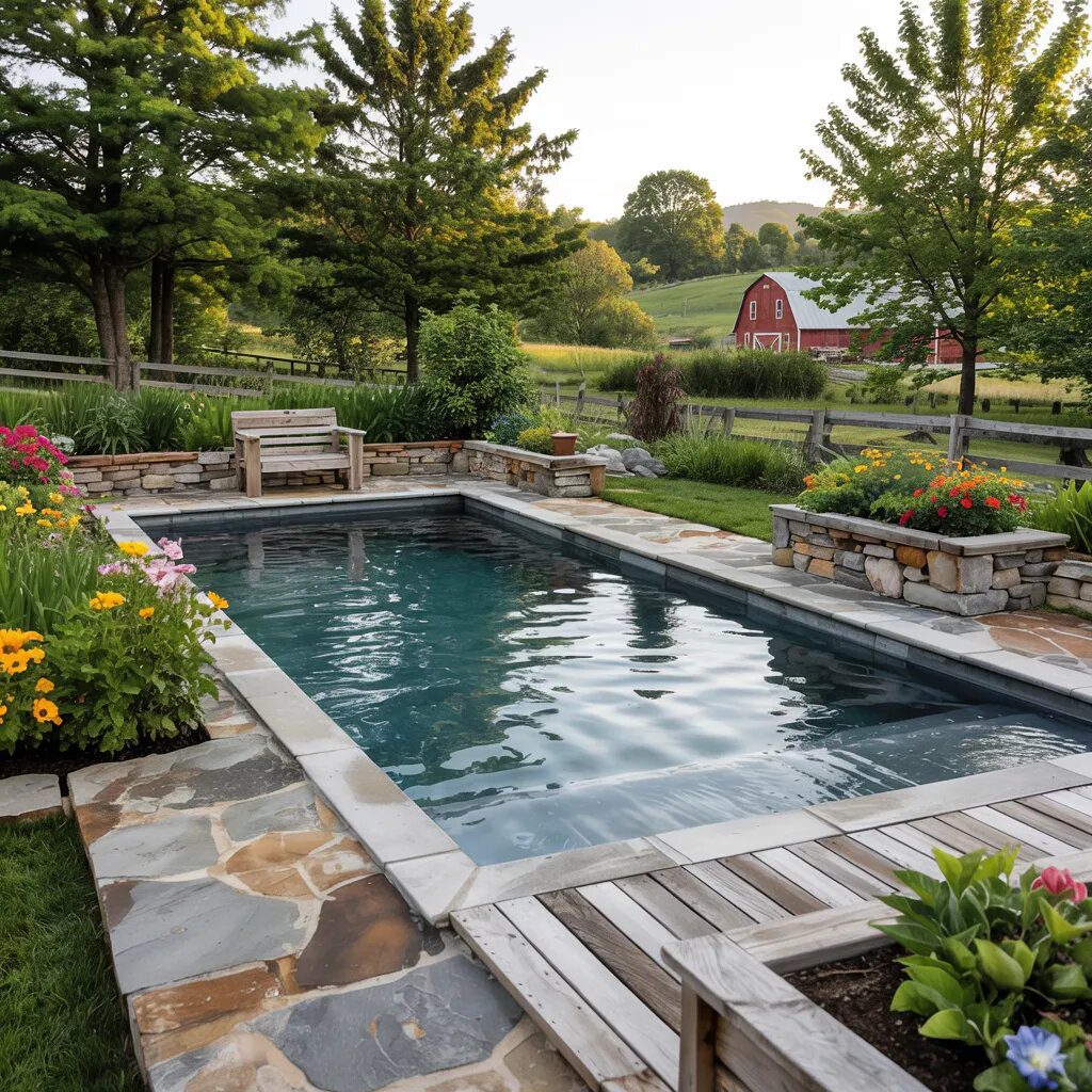 10 Budget-Friendly Small Pool Designs to Transform Your Backyard 11 farmhouse style pool