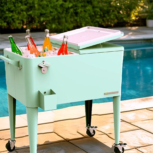 Transform Your Backyard with These Poolside Décor Ideas 8 poolside beverage cooler