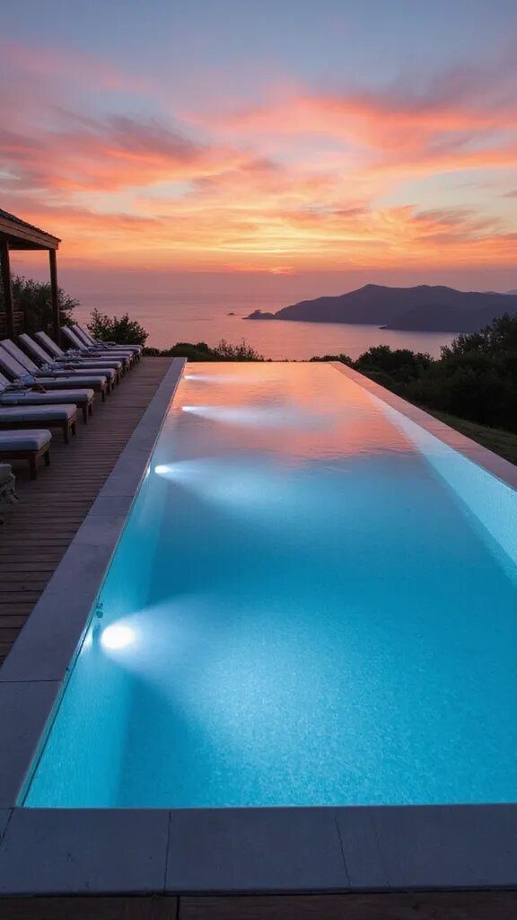 15 Stunning Semi Inground Pool Ideas That Will Transform Your Backyard into a Paradise! - 4. Elegant Infinity Edge