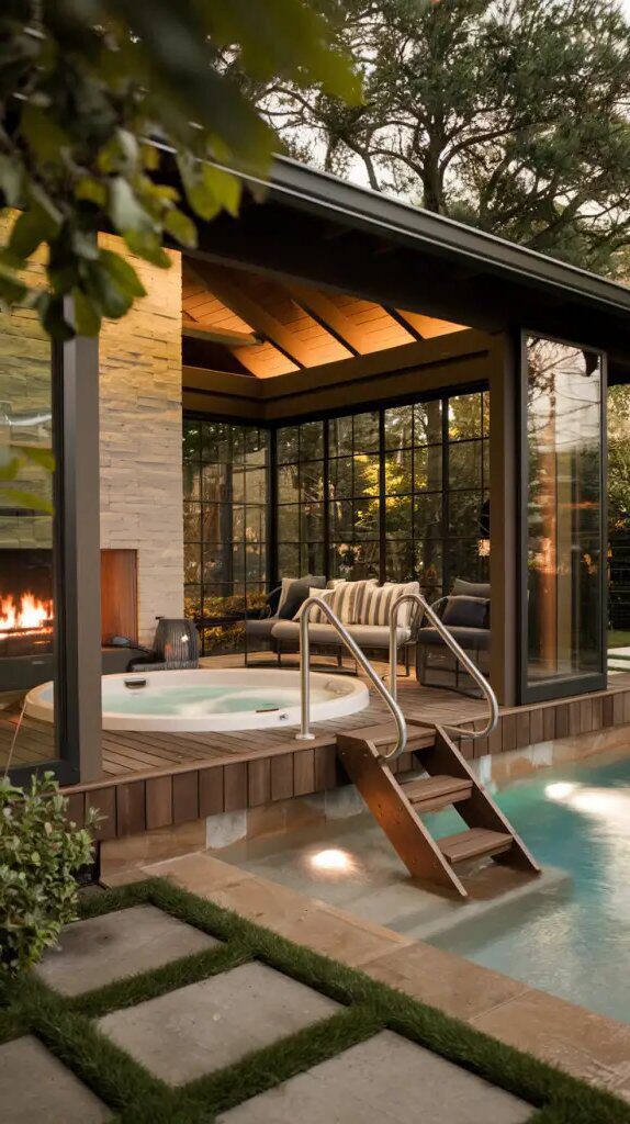 27 Exquisite Pool Pavilion Designs to Elevate Your Backyard Oasis 44