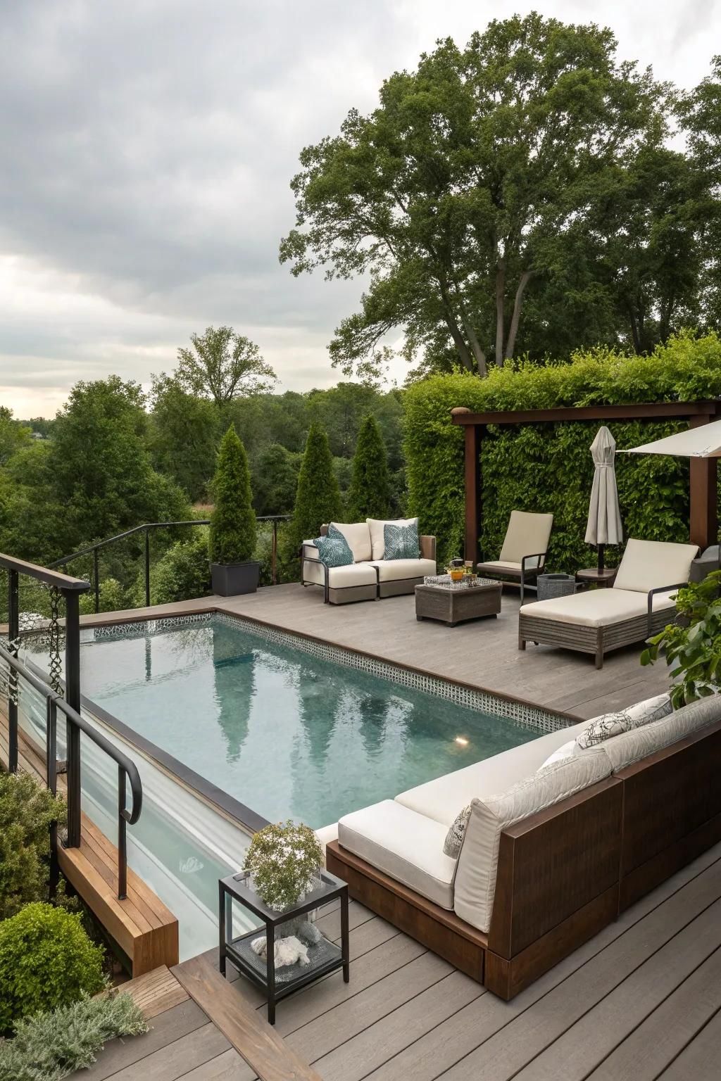 A smaller deck allows for luxurious touches while staying within budget.