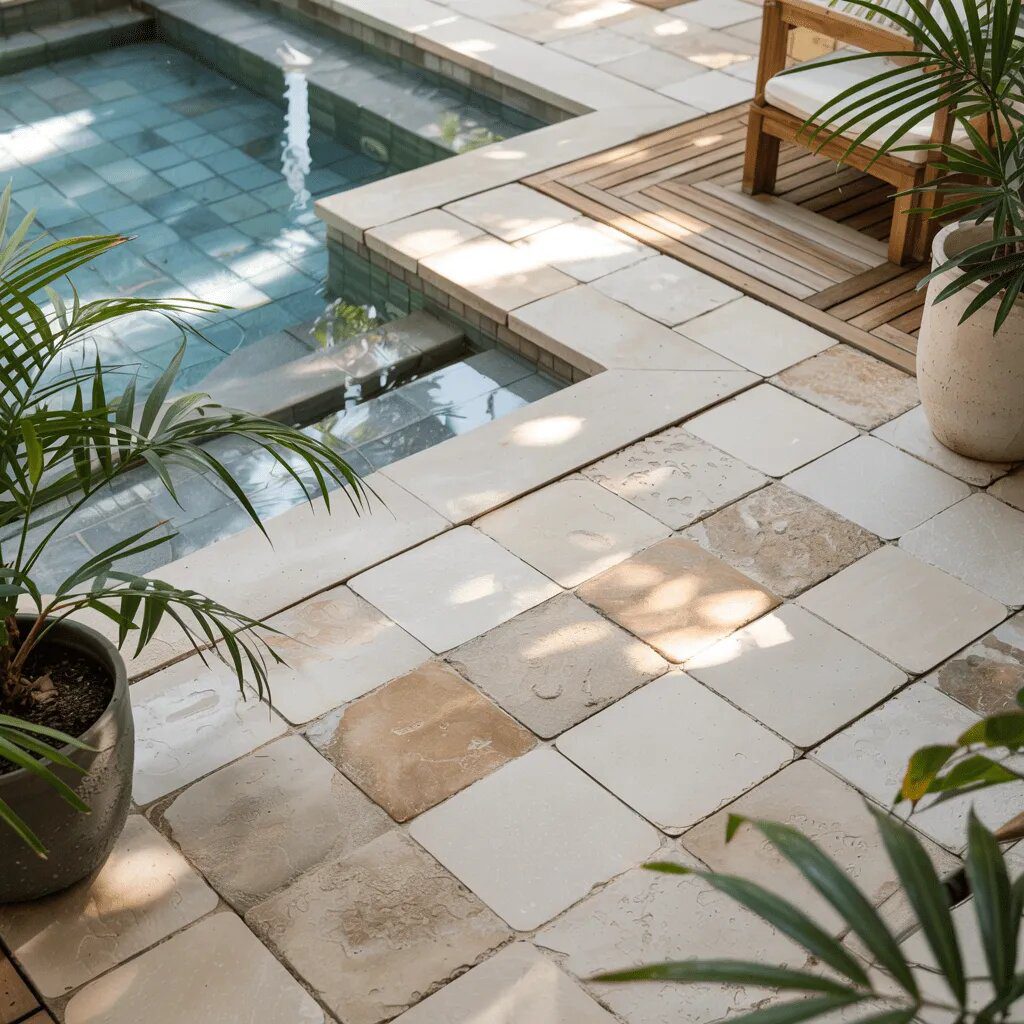Transform Your Backyard with These Poolside Décor Ideas 2 poolside flooring