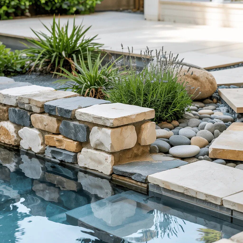 Transform Your Backyard with These Poolside Décor Ideas 6 natural stone accents for our poolside décor