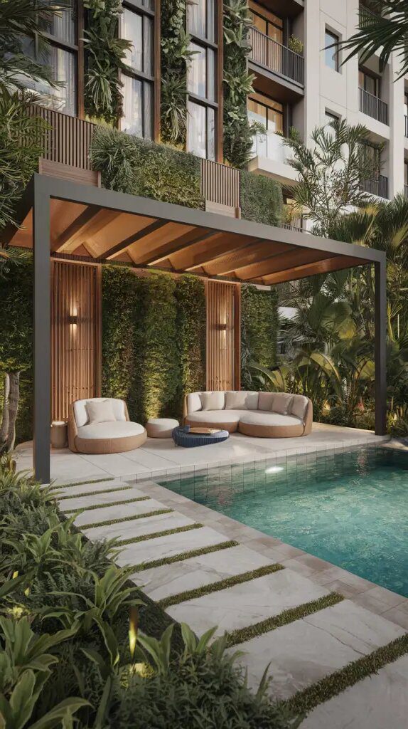 27 Exquisite Pool Pavilion Designs to Elevate Your Backyard Oasis 38