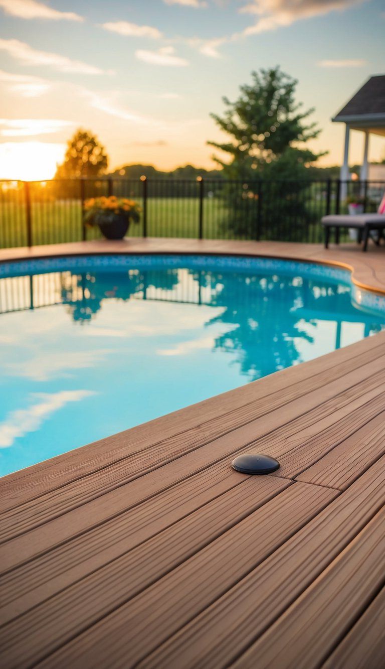 17 Creative Decorating Ideas 9 A composite wood pool deck with 17 decorating ideas