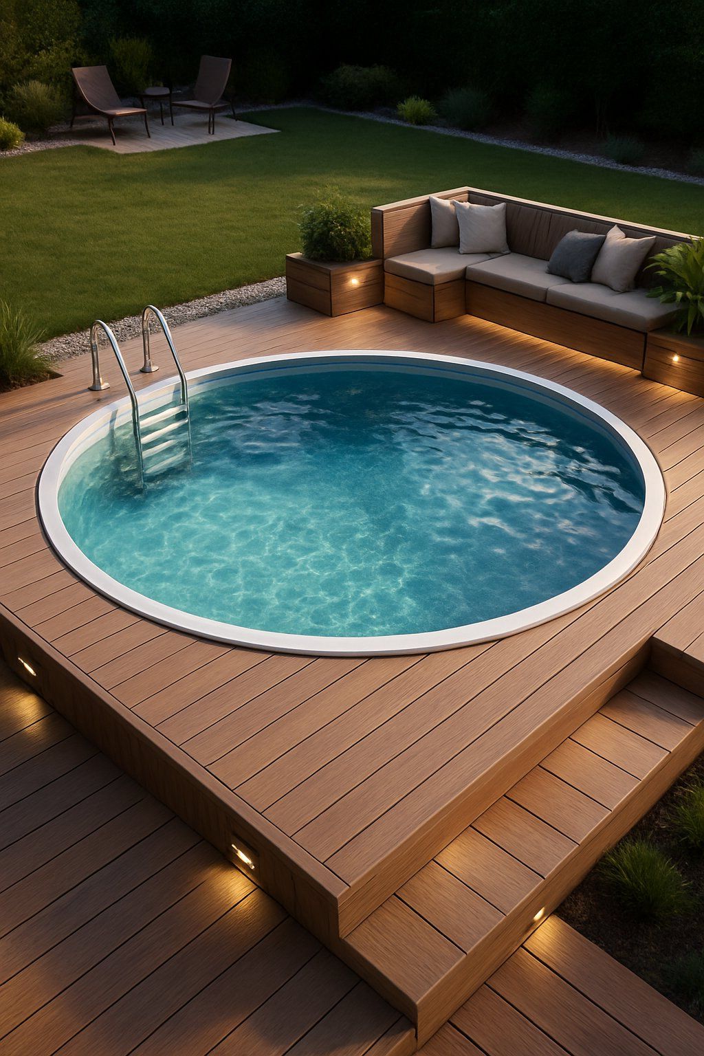 24 Inspiring Pool Deck Designs 8 pool deck for above ground pools ideas featuring the idea of surround deck system
