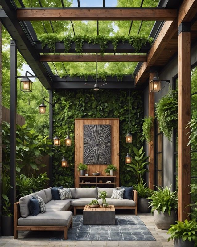 Revamp Your Poolside Paradise: 20 Cabana Ideas 17 Industrial-Chic Cabana with Exposed Ductwork