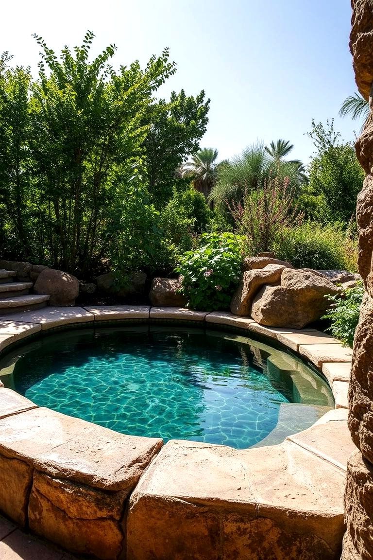 Natural Stone Edge Plunge Pool - Plunge Pool Ideas for Compact Backyard Retreats
