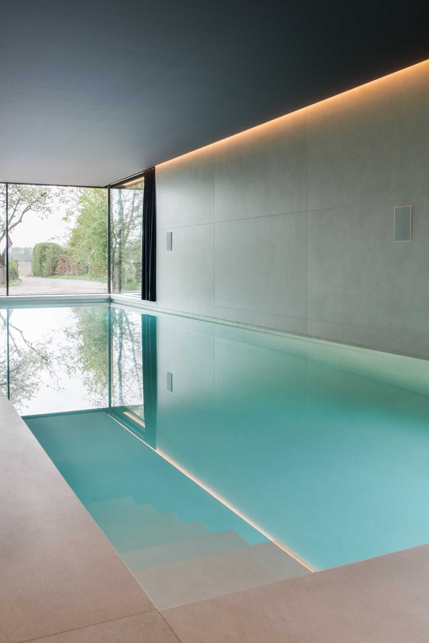 swimming pool in basement Indoor Oasis: Dreamy Basement Pool
