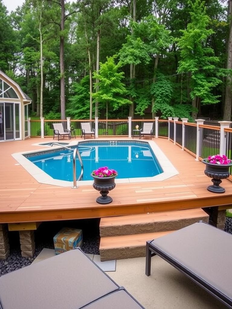 11 Wow-Worthy Above Ground Pool Deck Ideas 10 Elevated Decking